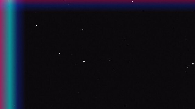 Neon film grunge black background vintage light leak noise, dust grain overlay looping animation