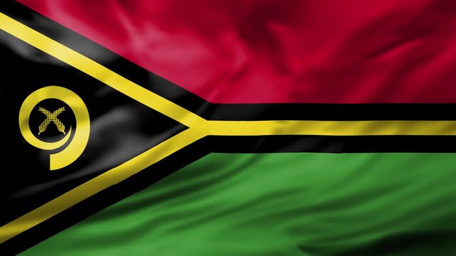 Waving Flag Loop Vanuatu Ni Vanuatu National Symbol Emblem National Symbol