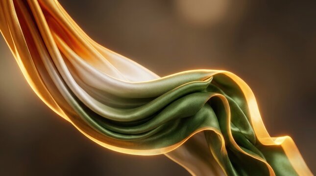Independence day background elegant tricolor flag waving festive celebration design