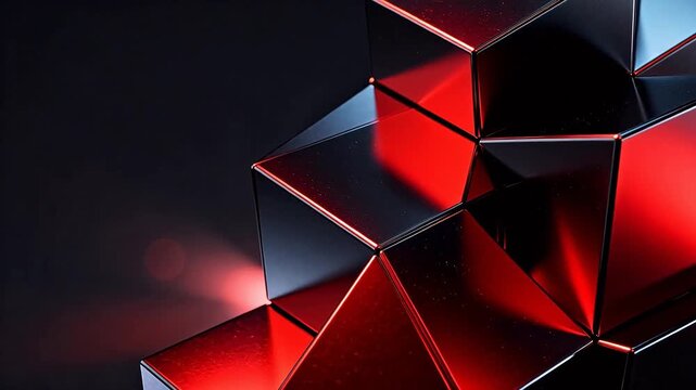 Red and black geometric shapes