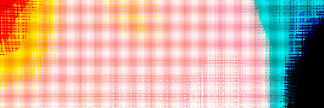 Colorful data matrix code pattern with digital noise effect