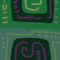 Abstract image for printing. Picture for modern interiors. The picture is painted by hand on a tablet. © neurostructure