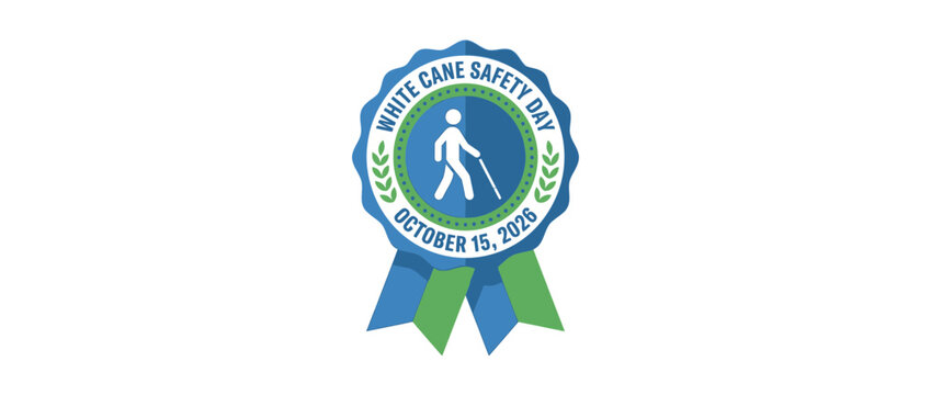 Accessibility awareness badge icon for blindness and vision safety