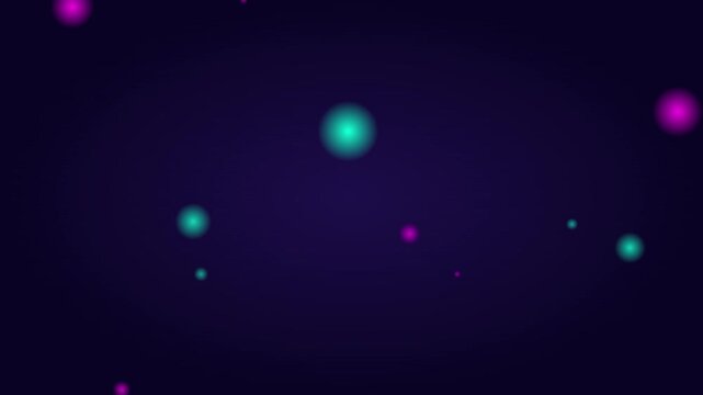 futuristic glowing orbs digital network background loop