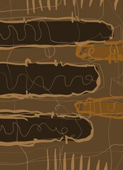Abstract image for printing. Picture for modern interiors. The picture is painted by hand on a tablet. © neurostructure