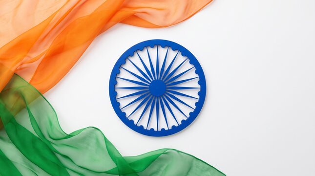 Flag of India. August 15th Independence Day of the Republic of India.