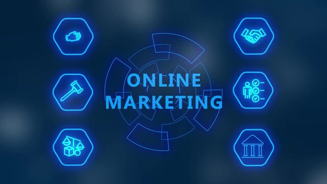 neon online marketing icon, Leadership skills. Human abilities. Internet, business .Business foresight concept showing teamwork ,Investments are directed into businesses, real estate to increase .
