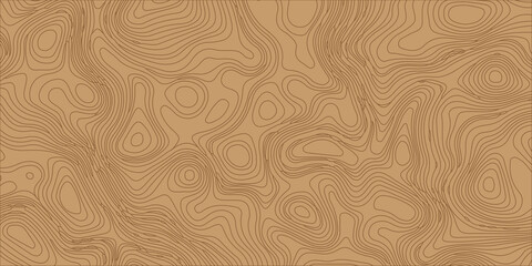 Topographic map background with contour lines on a brown texture, seamless abstract geographic land pattern design. Detailed topographic map pattern © Creative Arts