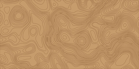 Topographic map background with contour lines on a brown texture, seamless abstract geographic land pattern design. Detailed topographic map pattern © Creative Arts