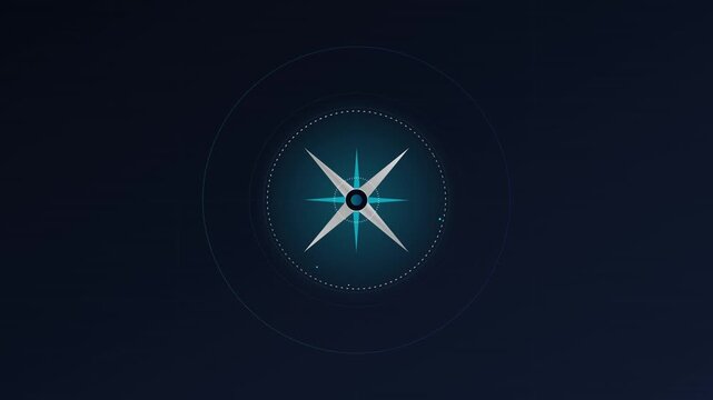 Geometric Compass Navigation Abstract Vector Motion Background