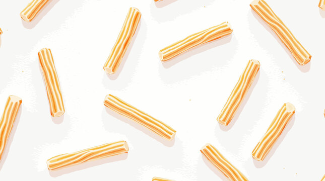 Churros Watercolor Pattern with Rich Homemade Dessert Appeal