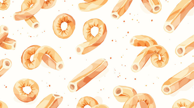 Churros Watercolor Pattern with Soft Handmade Artistic Texture