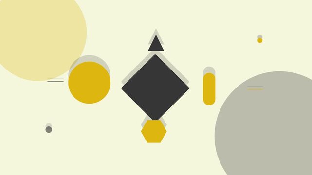 geometric shadow play optical illusion vector animation