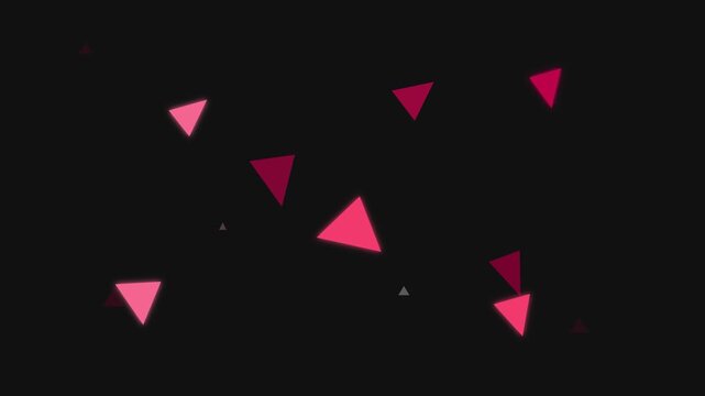 geometric triangle shards shattering slow motion red