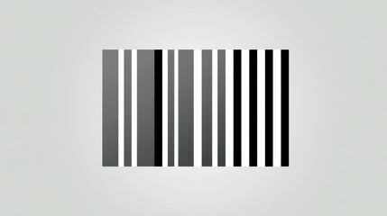 Obraz premium Simple flat design barcode graphic in grayscale