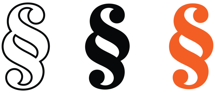 Paragraph Symbol Icon Set Featuring Section Pilcrow Marks in Varied Styles and Colors for Editorial Formatting Vector Designs