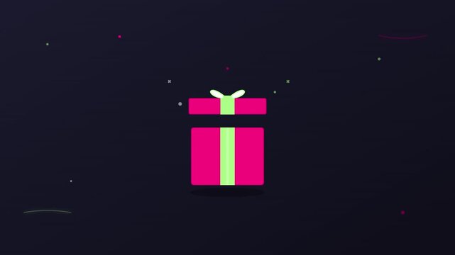 Gift Box Surprise Celebration Present Vector Loop