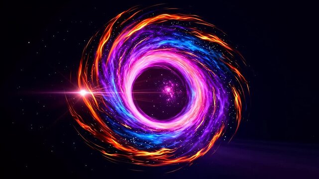 Colorful space vortex with light
