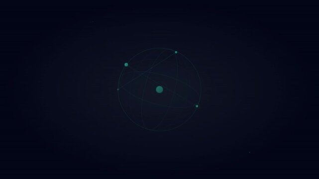 global network connection icon with teal geometric nodes