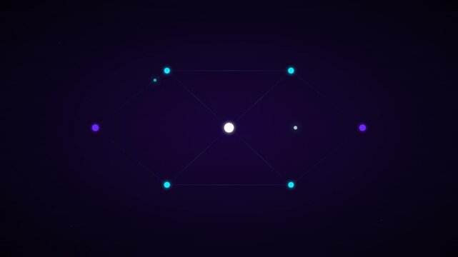 glowing electric neural network brain tech animation