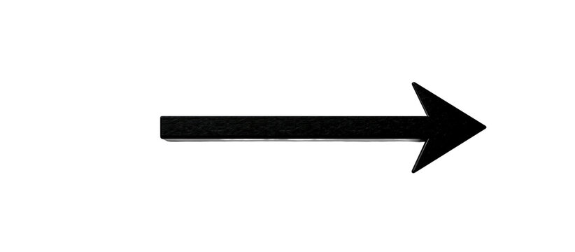 Black right arrow sign on transparent background