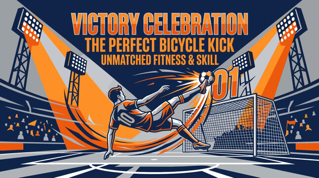 Victory Celebration A Perfect Bicycle Kick Unmatched Fitness And Skill Soccer