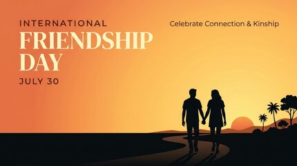 Fototapeta premium International friendship day july 30 celebrate connection kinship