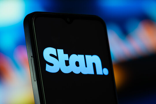Sydney, Australia- 8 July 2026: Stan logo is seen on a smartphone.