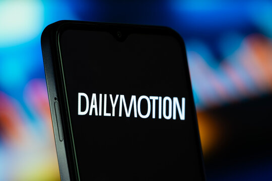 Paris, France- 8 July 2026: DAILYMOTION logo is seen on a smartphone.