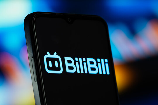 Shanghai, China- 8 July 2026: BiliBili logo is seen on a smartphone.
