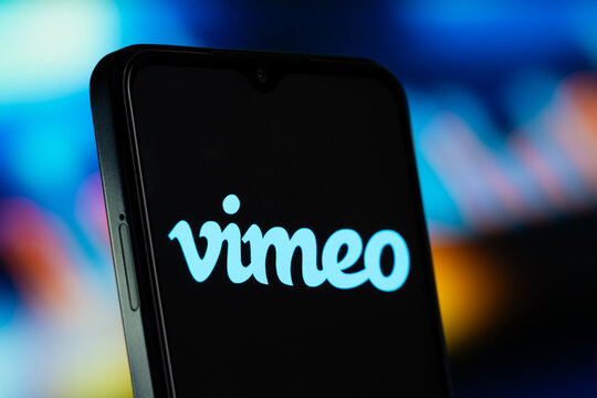 New York, United States- 8 July 2026: Vimeo logo is seen on a smartphone.