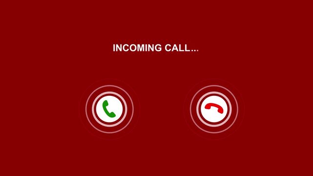 Phone call incoming call phone icon you accept and decline option icon, 4k