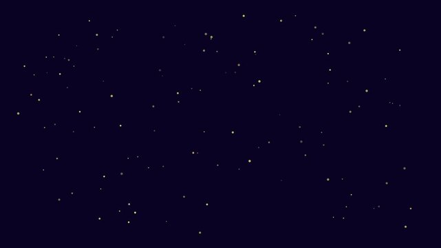 Golden dust particles floating on dark background, magical glowing bokeh overlay effect for motion and cinematic transitions animation 4k