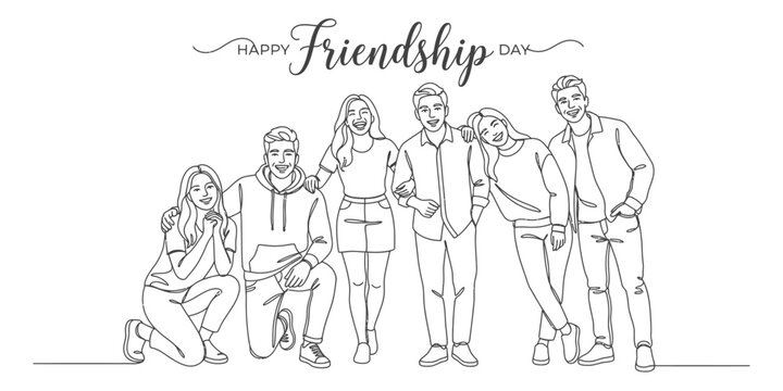 Happy international friendship day celebrating togetherness and bonding