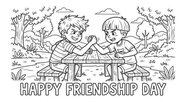 Happy international friendship day celebrating togetherness and bonding