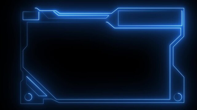 Callout hud frame element for digital interface labeling. Structured screen layout designed for data annotation display. Futuristic interface frame built for information highlighting systems.4k