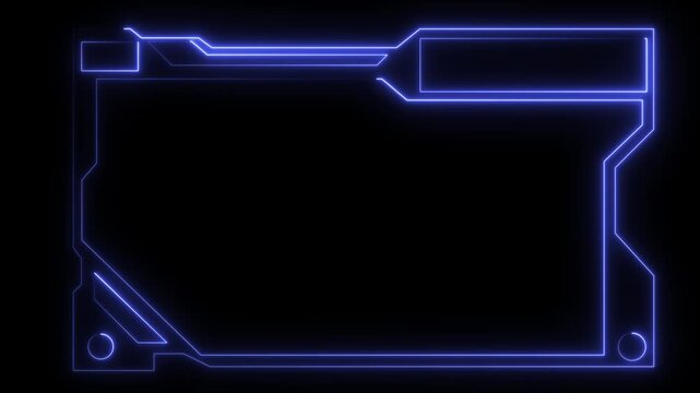 Callout hud frame element for digital interface labeling. Structured screen layout designed for data annotation display. Futuristic interface frame built for information highlighting systems.4k