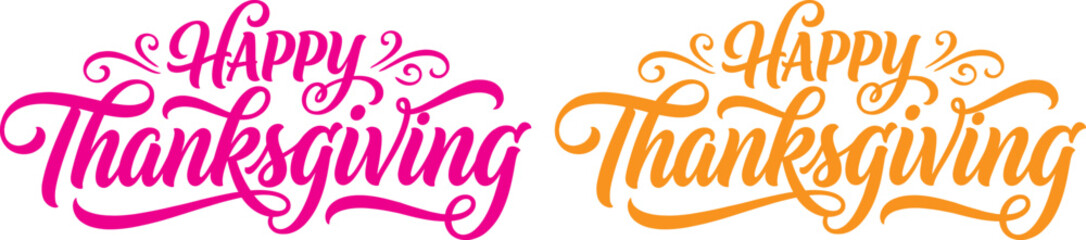 Happy thanksgiving greeting cards and decorations. Happy Thanksgiving greeting card with leaves and text on white background transparent background © Sajminnahar