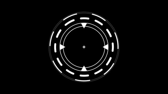 Abstract Circle and line HUD technological futuristic elements, Sci-Fi Futuristic HUD circle interfaces digital display Screen, Hi-tech Hologram button, Loading, target, High Tech Concept. 4k