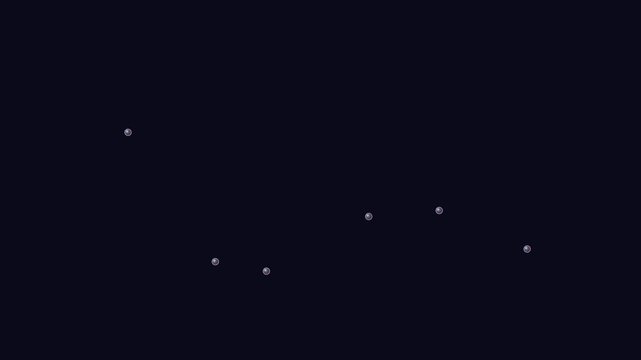 Minimalist constellation ursa major animation on dark 4k background, for astronomy and, science projects