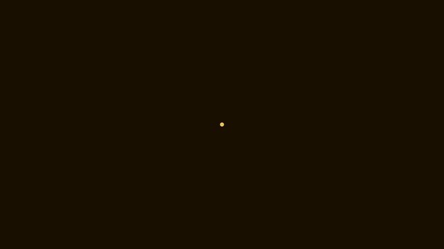 Minimalist golden glowing particle floating in dark space abstract animation 4k background, light