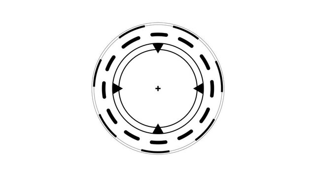 Abstract Circle and line HUD technological futuristic elements, Sci-Fi Futuristic HUD circle interfaces digital display Screen, Hi-tech Hologram button, Loading, target, High Tech Concept. 4k