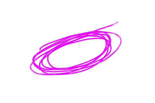 Handdrawn scribble circle isolated on transparent background