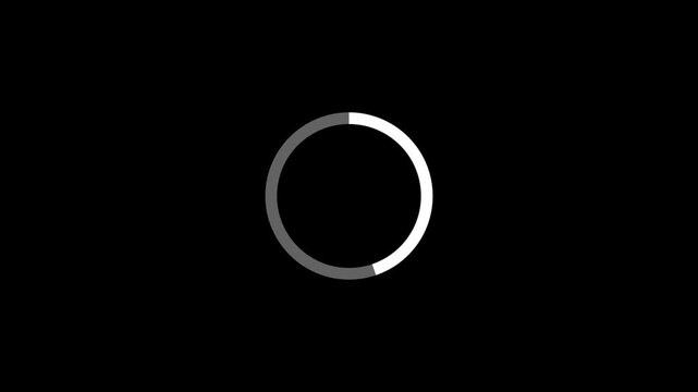Rotating circular ring progresses across black background in horizontal video footage sequence rotation spinning movement progress b roll slow motion abstract