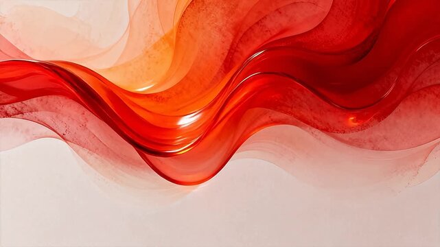 Abstract flowing red and orange waves