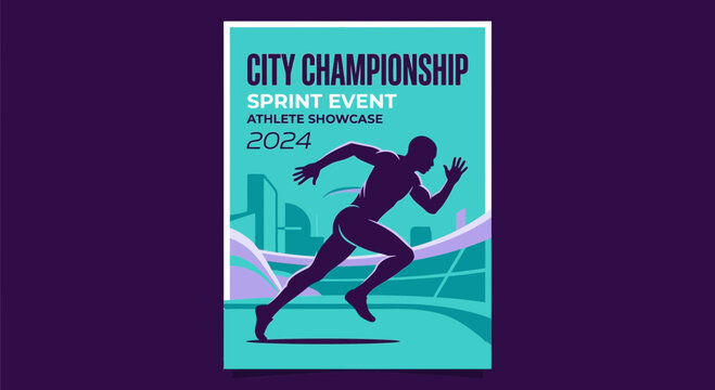 City Championship Sprint Event Athlete Showcase 2024 Poster Design
