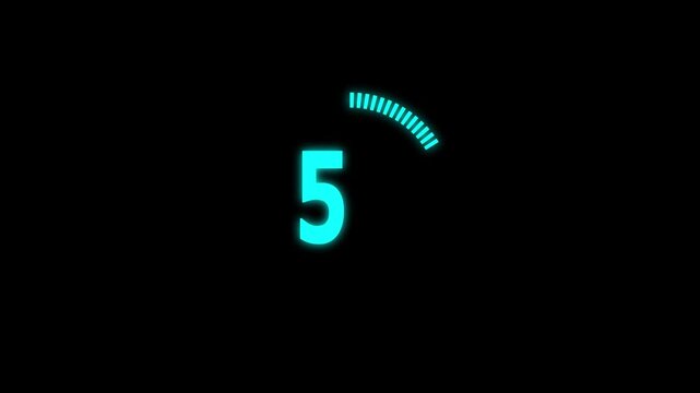 Countdown timer progressing from three to thirty seconds on black background stock footage video time numbers digital clock background footage