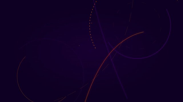 High Energy Orange And Purple Attractor Motion Graphic