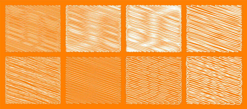 Collection of various orange textured backgrounds with unique patterns and designs