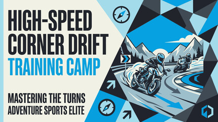 Obraz premium High-Speed Corner Drift Training Camp Mastering The Turns Adventure Sports Elite